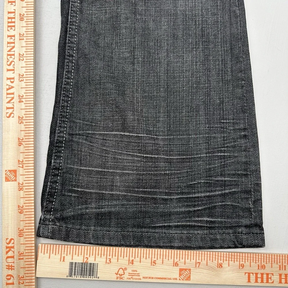VTG INC International Concepts Rio Embroidered BootCut Jeans Men 32x30 Black Y2K